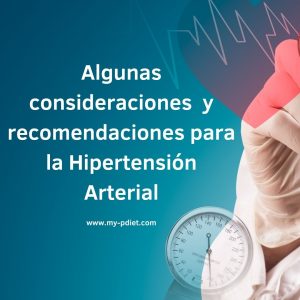 Consideraciones  y recomendaciones para la Hipertensión Arterial, nutricionista, nutricionista clínica