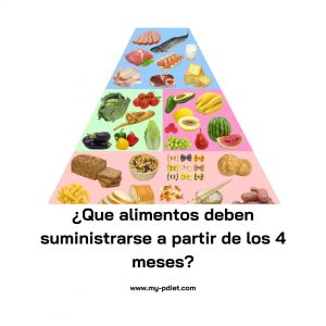 ¿Que alimentos deben suministrarse a partir de los 4 meses?, nutricionista, nutricionista clínica